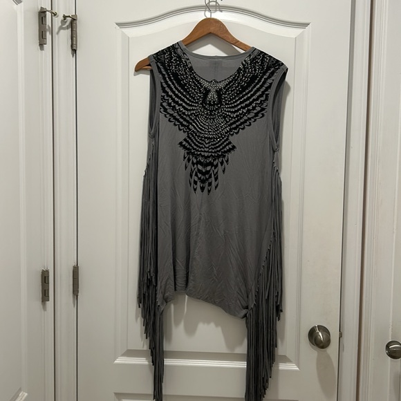 NWT VOCAL Fringe Studded Embellishment Boutique Vest - Picture 3 of 11